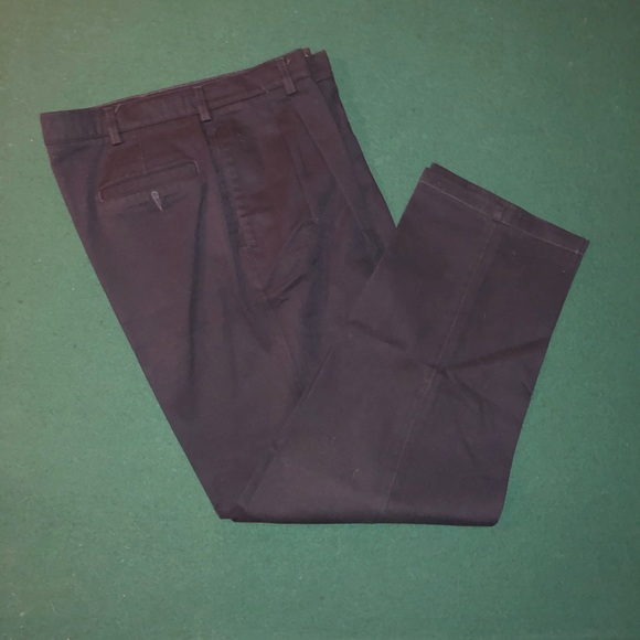 Savane Black Twill Slacks 34/31 EUC - Picture 1 of 6